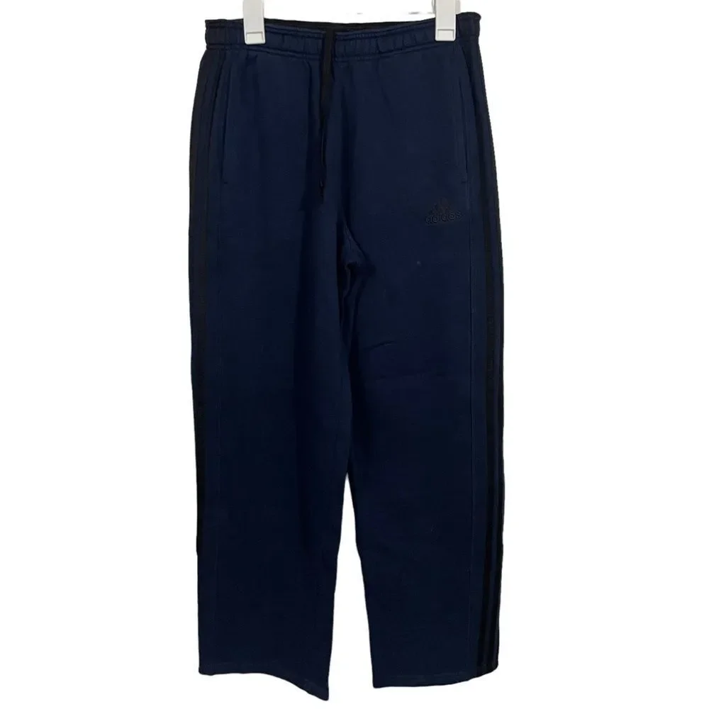 Adidas Blue Straight Leg Athletic Sweatpants